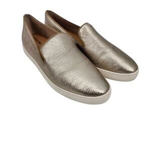 Birdies Gold Slip-On Leather Flats Lightweight Size 8.5 Womens Casual Shoes
